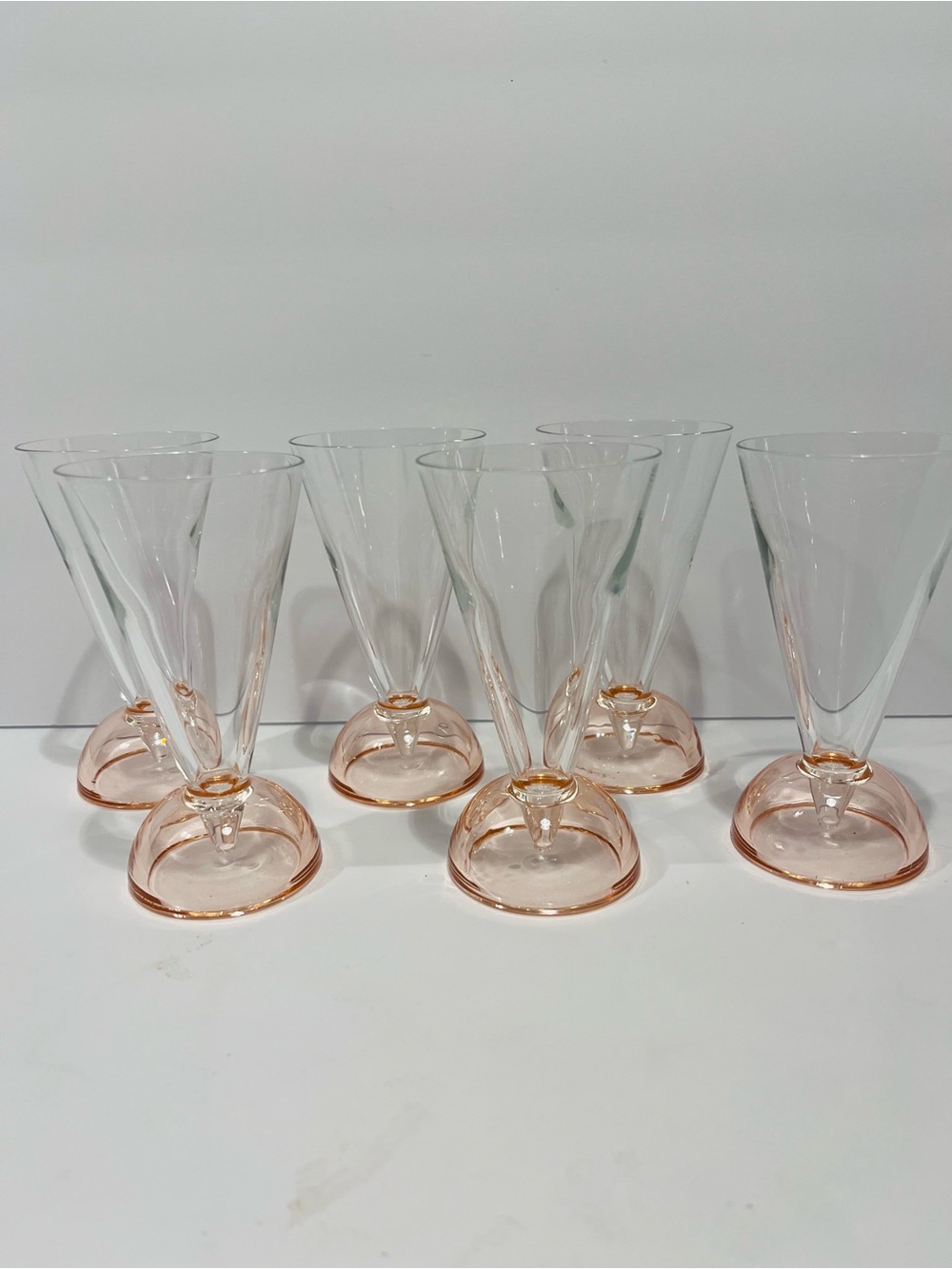 Luigi Bormioli Tintoretto Pink Crystal Liqueur Glasses Set of 6